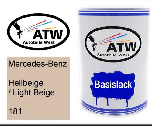 Mercedes-Benz, Hellbeige / Light Beige, 181: 500ml Lackdose, von ATW Autoteile West.